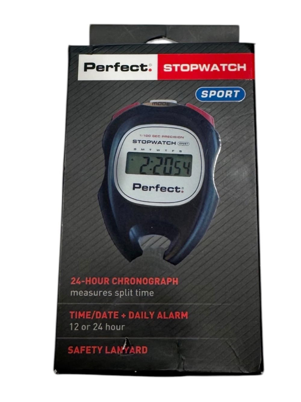 PERFECT Stopwatch Digital Sport With Safety Larnyrd NEW
